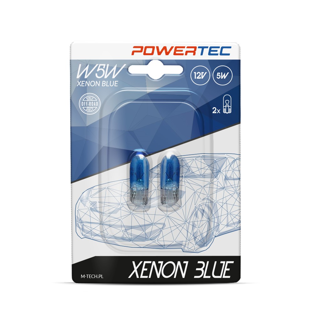 Żarówka całoszklana 12 V W5W xenon Blue, 2 szt. M-Tech PTZXB12-02B — ujęcie 4