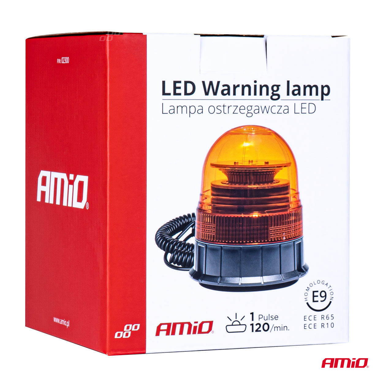 Lampa ostrzegawcza błyskowa kogut 39 LED magnes R65 R10 12 V 24 V W02m — ujęcie 10