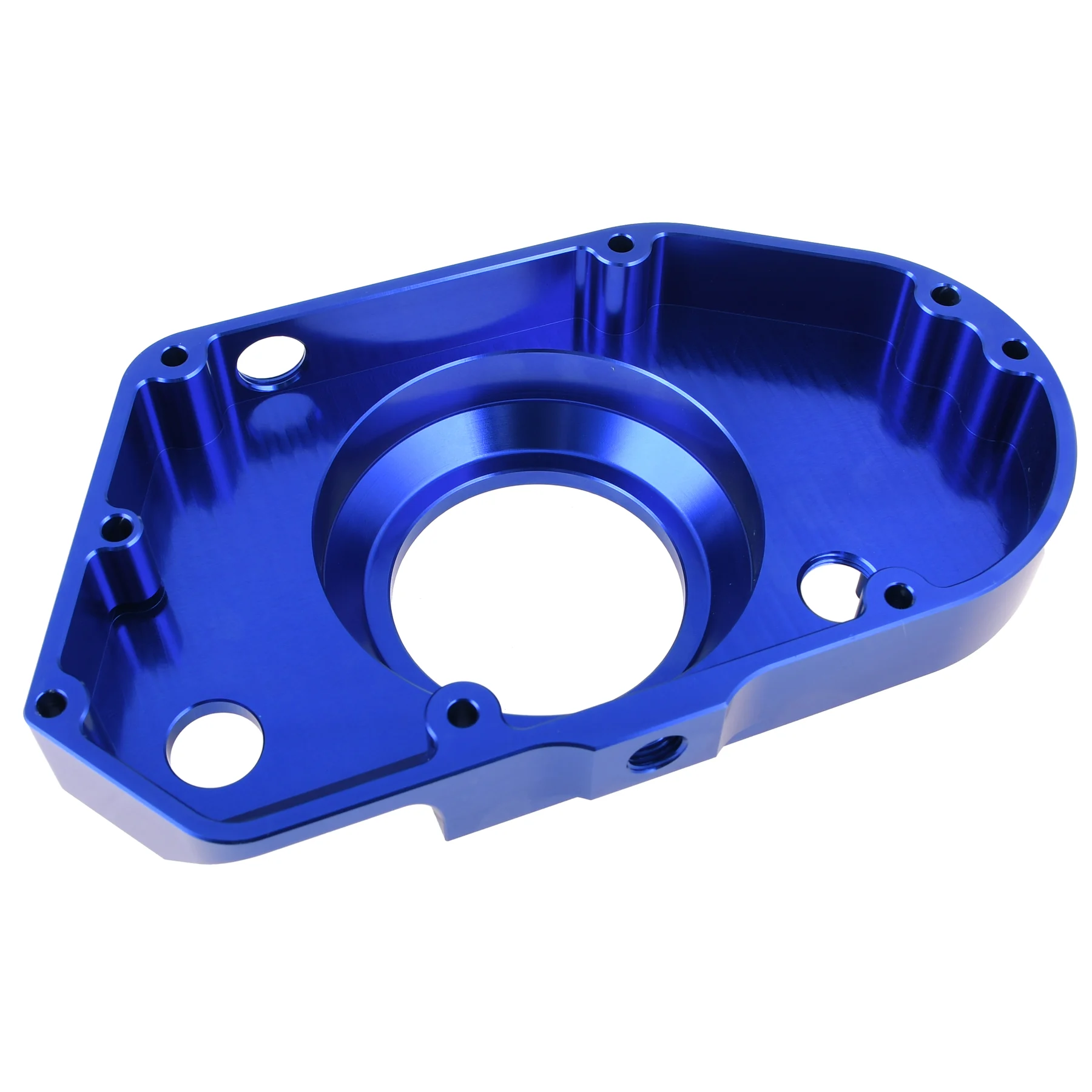 Pokrywa silnika Simson S51 SR50 lewa aluminium CNC clear niebieska + śruby DPR Performance — ujęcie 4