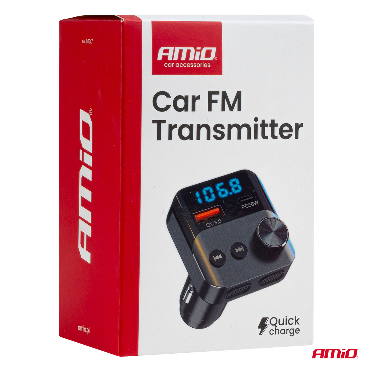 Transmiter samochodowy FM 1×USB-A 1×USB-C 12 V 24 V — ujęcie 10