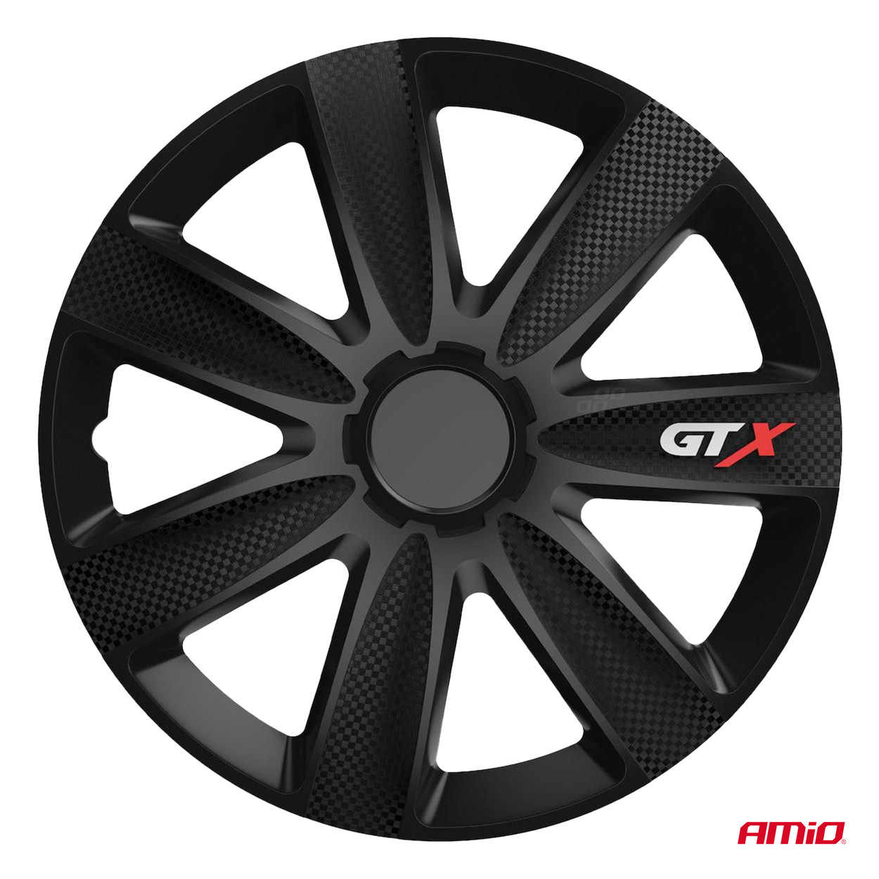 Kołpaki samochodowe 4szt. komplet GTX carbon czarny 16" cali COLOR BOX — ujęcie 2