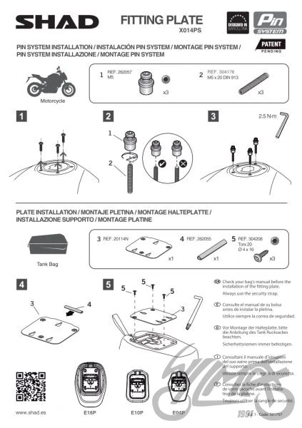 Mocowanie torby SHAD do Kawasaki ZX-6R / ER6 N-F 650 / VERSYS 650 / VULCAN S 650 / Z 900 RS / Z1000 / Z1000 SX / ZX-10R / VERSYS 1000 / ZX-14R / ZZR 1400 — ujęcie 4