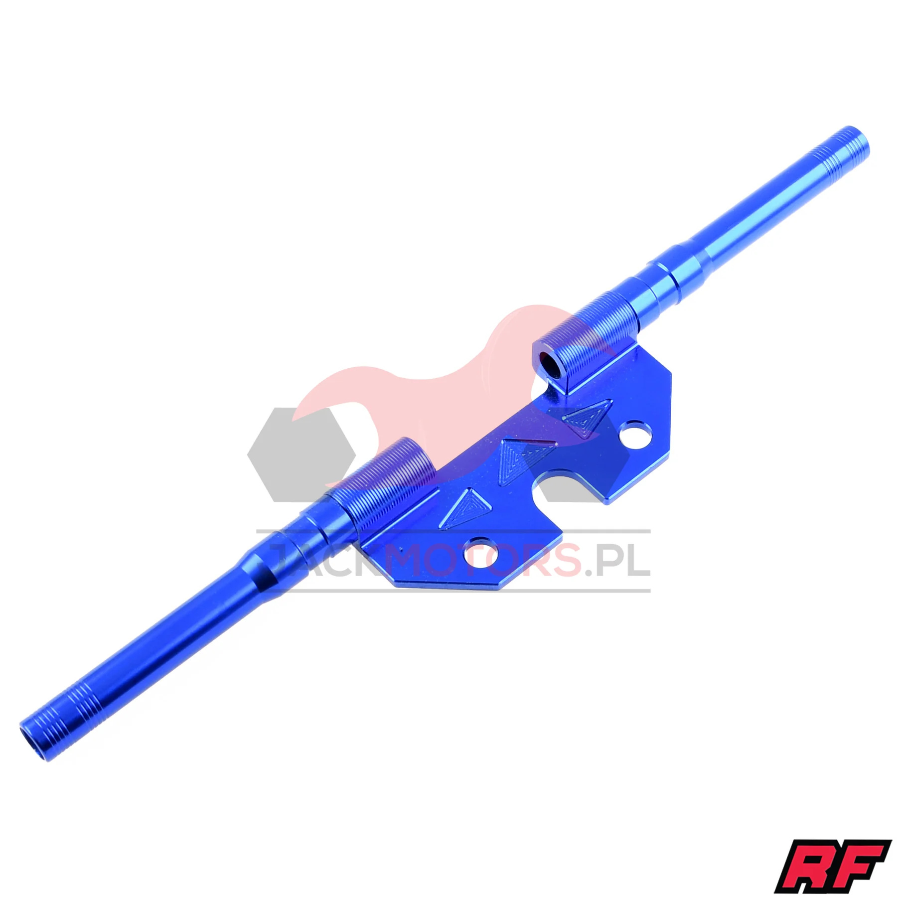 Uchwyt kierunkowskazu Simson tył 10 mm okrągły aluminium CNC niebieski z gwintem M8 Racing Force — ujęcie 1