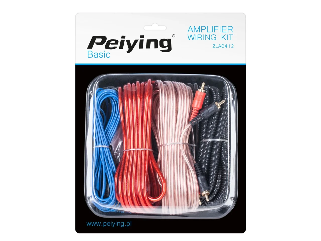 Zestaw kabli do montażu wzmacniaczy / car audio Peiying ZLA0412