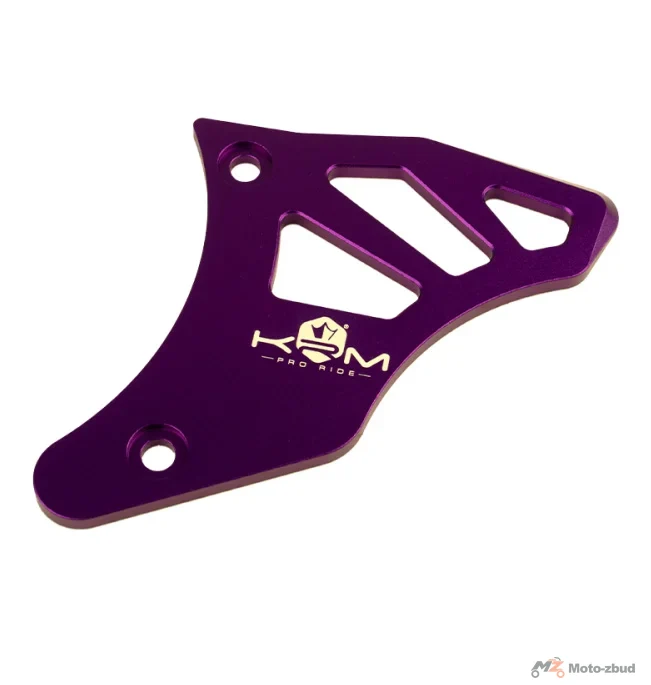 Pokrywa zębatki zdawczej KRM Pro Ride fioletowa aluminium CNC Derbi D50B0 / EBS050 — ujęcie 1