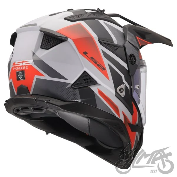 Kask adventure LS2 MX702 Pioneer II Block Grey Red — S — ujęcie 5