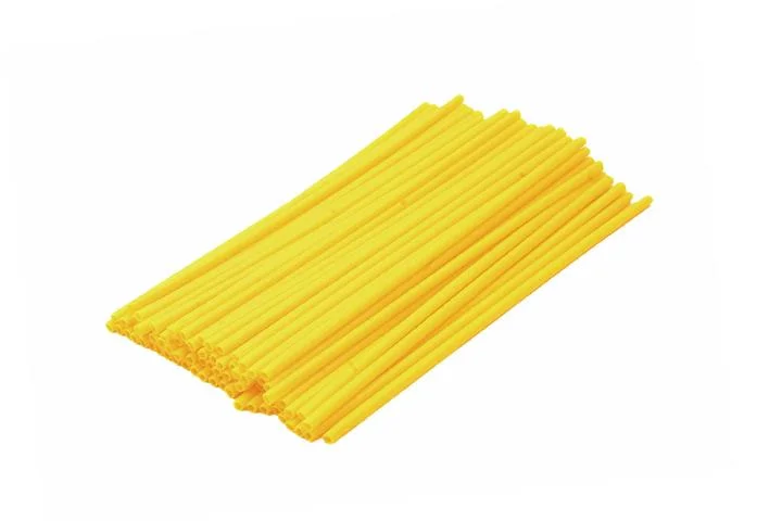 Osłony (nakładki) na szprychy 240 mm żółte, komplet 72 szt.