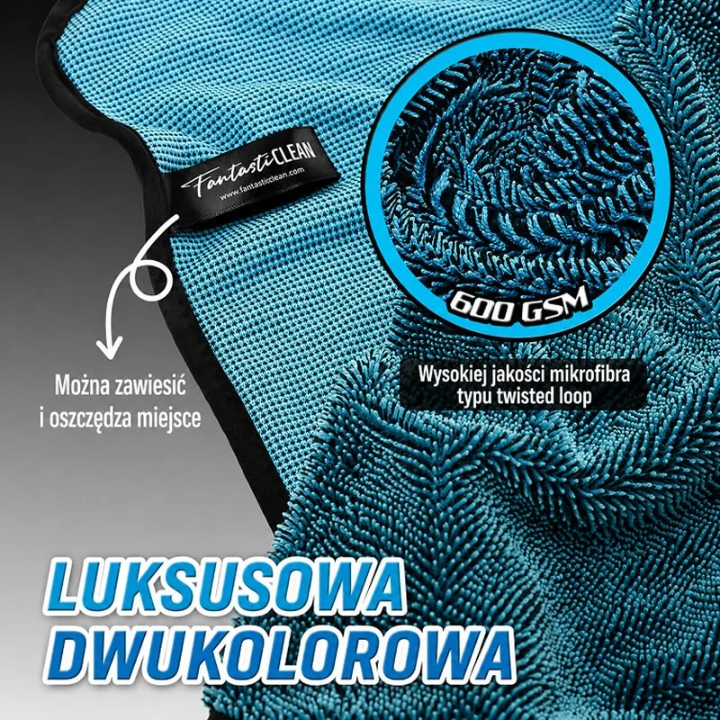 Ręcznik FANTASTICLEAN Twisted Loop do osuszania 600g/m2 80x60 cm 2 szt. różowe — ujęcie 2