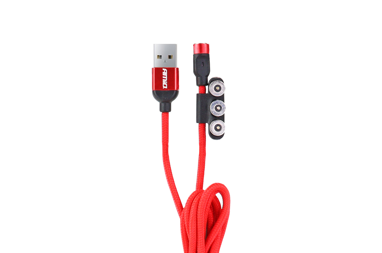Kabel USB magnetyczny 3w1 na Lightning USB-C micro USB 1 m UC-8 — ujęcie 2