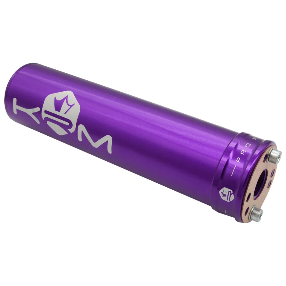 Końcówka wydechu KRM Pro Ride aluminium fioletowa 90-110 cm³ — ujęcie 2