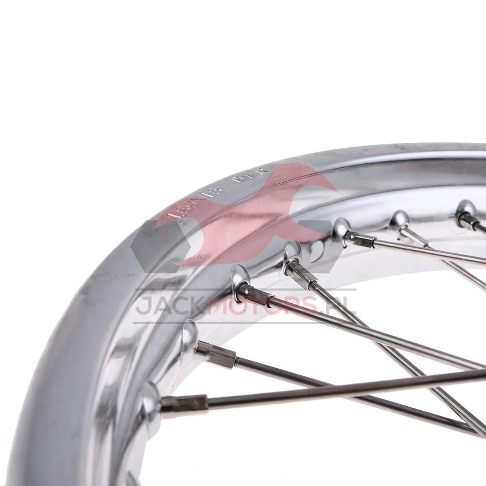 Koło jezdne Simson S51 1,60 × 16 chrom DPR Classic srebrna piasta + szprychy INOX — ujęcie 3