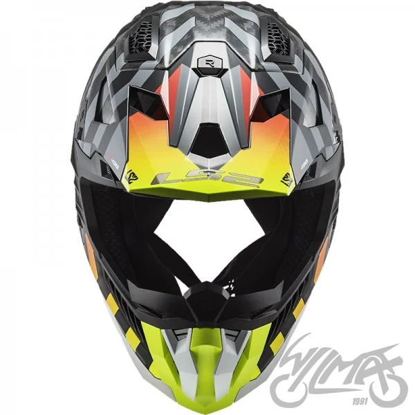 Kask LS2 MX703 C X-Force Barrier Yel. Red — rozmiar M — ujęcie 3