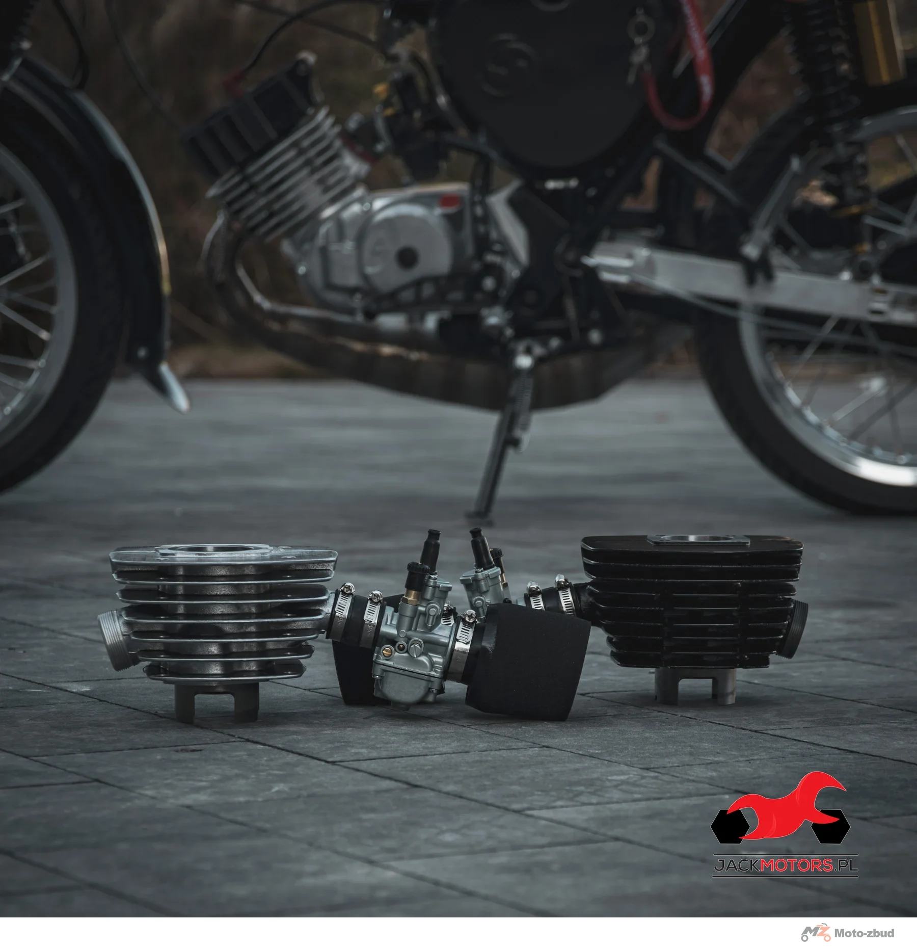 Gaźnik WSK 125 21 mm + króciec + filtr powietrza gąbka Dellorto Replika delux · ssanie ręczne — ujęcie 10