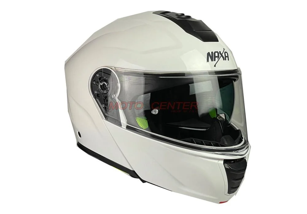 Kask motocyklowy szczękowy Naxa FO7 Blenda biały XL + Pinlock — ujęcie 2