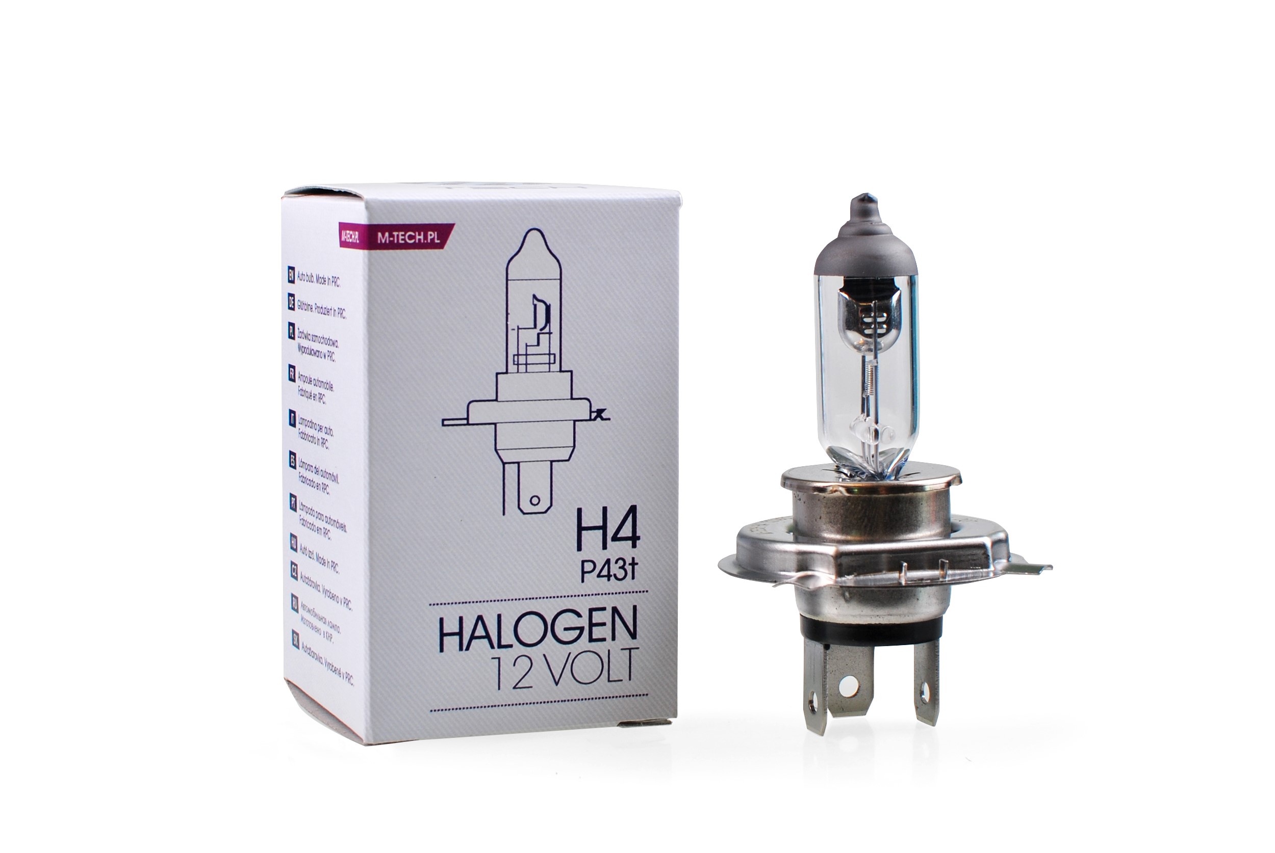 Żarówka halogenowa H4 12 V 60/55W P43T M-Tech — ujęcie 5