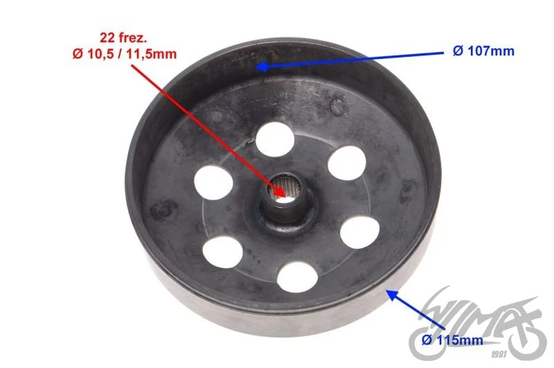 Dzwon sprzęgła do Hondy DIO 107,4 mm — ujęcie 2