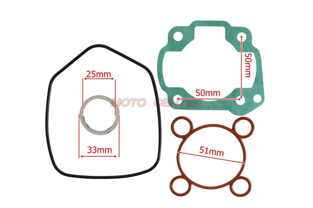 Uszczelki cylindra 50 cm³ skuter 2T Aprilia SR Yamaha Aerox LC — ujęcie 2