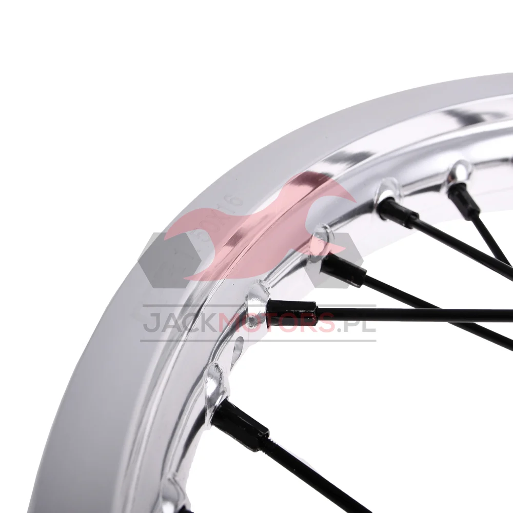 Koło jezdne Simson 1,5 × 16 S50/51/70 aluminium DPR Classic czarne szprychy — ujęcie 2