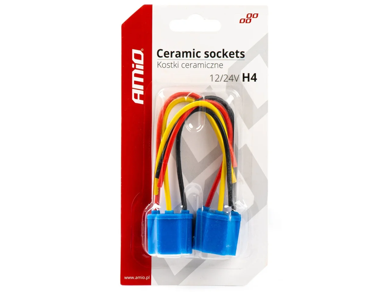 Złącze elektryczne / gniazdo do żarówki H4 proste (ceramiczne) 2szt. — ujęcie 2