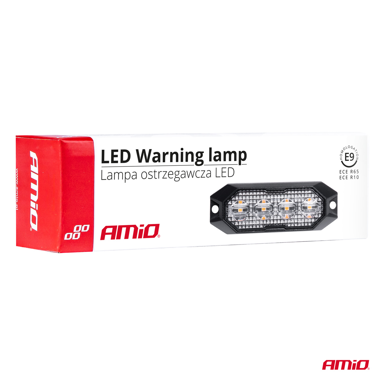 Lampa błyskowa ostrzegawcza płaska 4x3W LED R65 R10 12 V 24 V — ujęcie 6