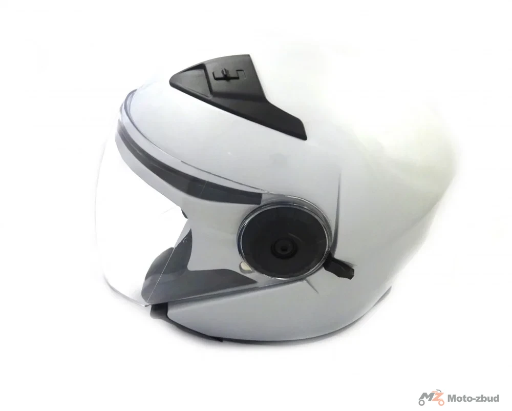 Kask Ferro 810A z szybą i blendą przeciwsłoneczną bez szczęki srebrny M — ujęcie 2
