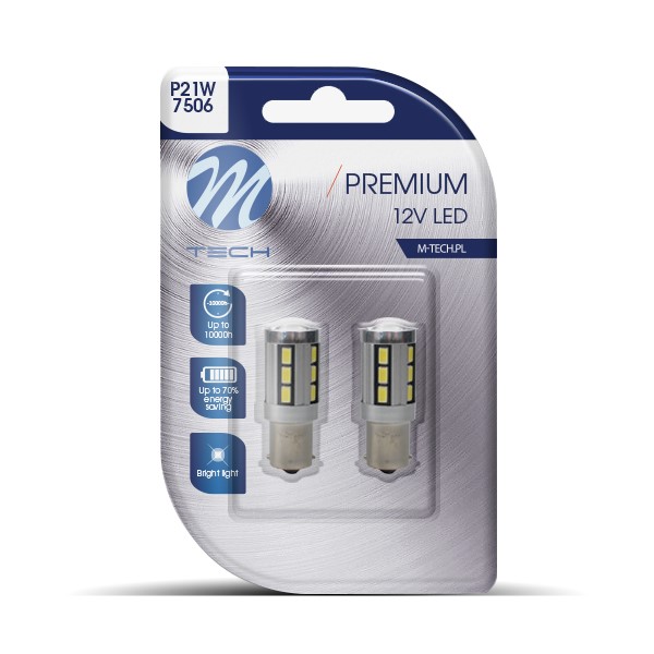 Żarówka LED P21W 21 W 12V/18XSMD5730, 2 szt. M-Tech LB355W — ujęcie 4