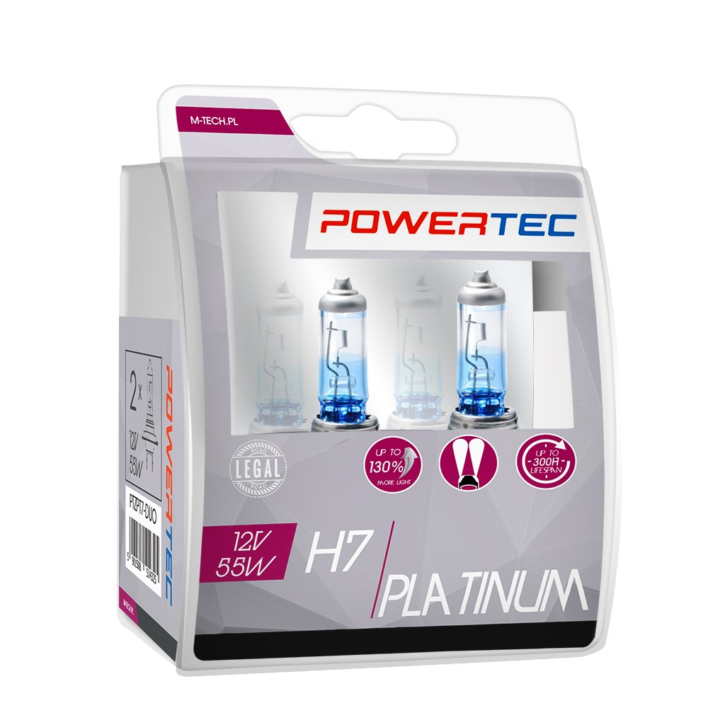 Żarówka halogenowa H7 12 V DUO Power Platinum +130% M-Tech PTZPT7-DUO — ujęcie 6