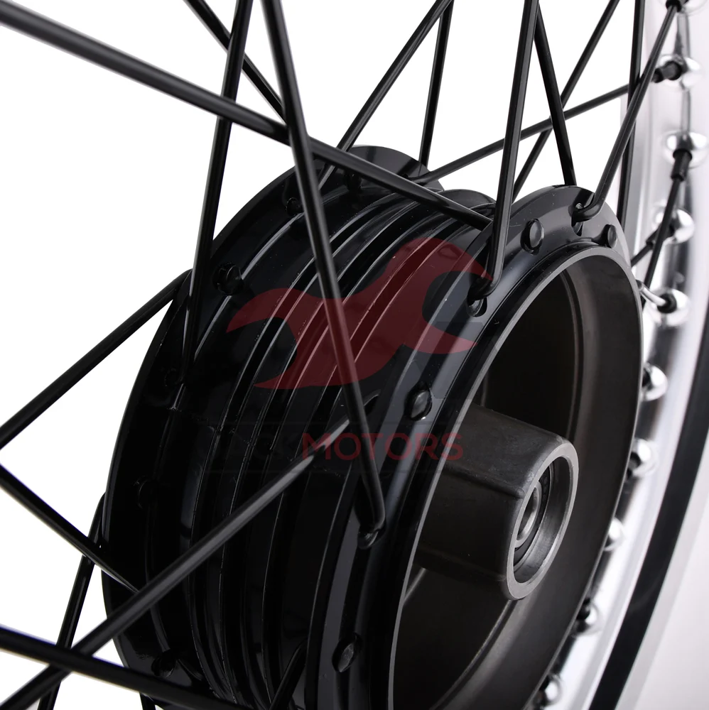 Koło jezdne Simson 1,85 × 16 S50/51/70 aluminium DPR Classic czarna piasta + szprychy — ujęcie 6