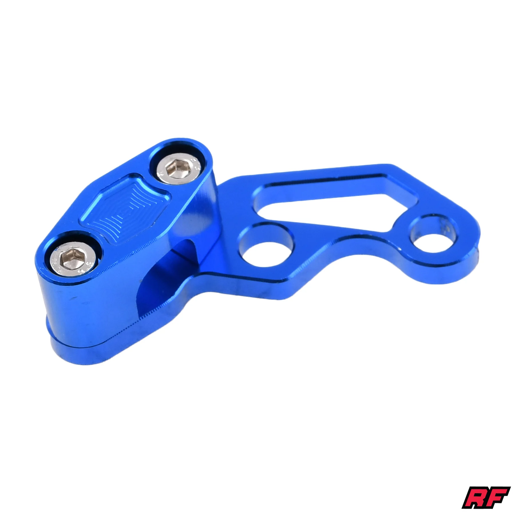 Uchwyt przewodu hamulcowego Simson S50 S51 niebieski aluminium CNC anoda Racing Force — ujęcie 1