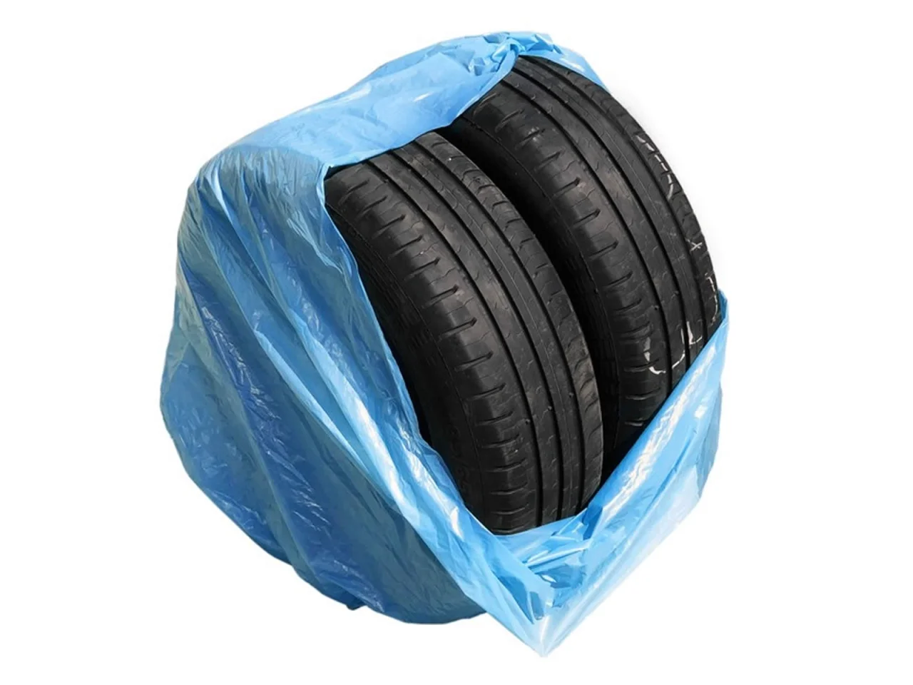 Worki na koła / opony LDPE 100x100 NIEBIEKSIE (20szt.) — ujęcie 3