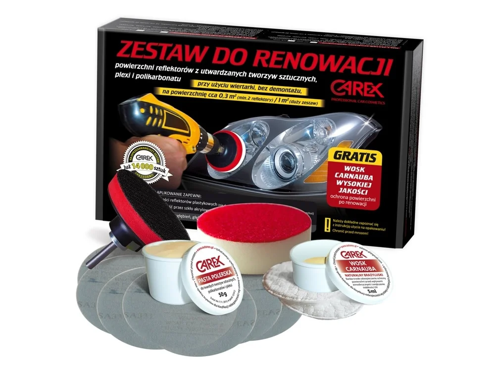 Zestaw do renowacji i polerowania reflektorów CLAREX