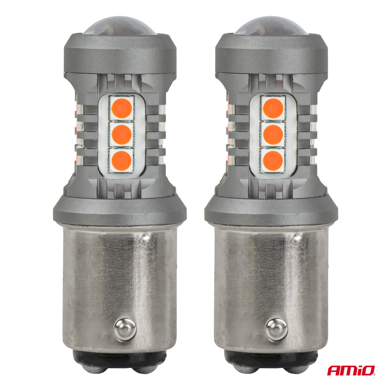Żarówki LED STANDARD BAY15D P21/5W 3030 15SMD czerwone 12 V 24 V — ujęcie 2