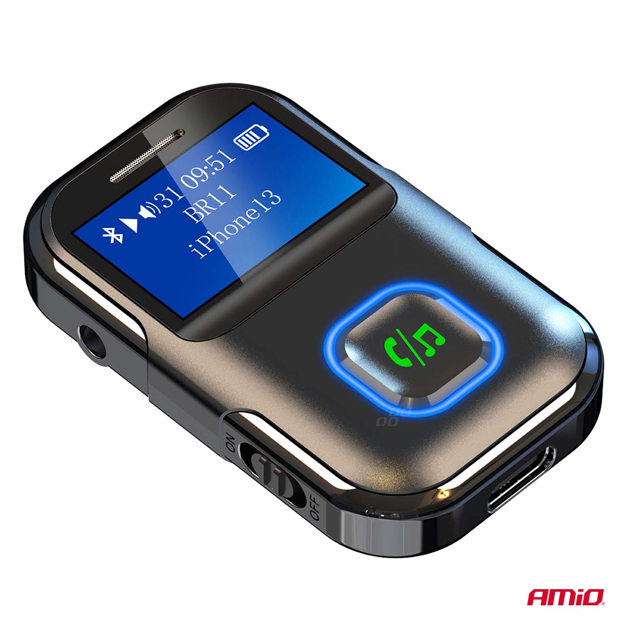 Odbiornik bluetooth na mini jack LCD AUX — ujęcie 5