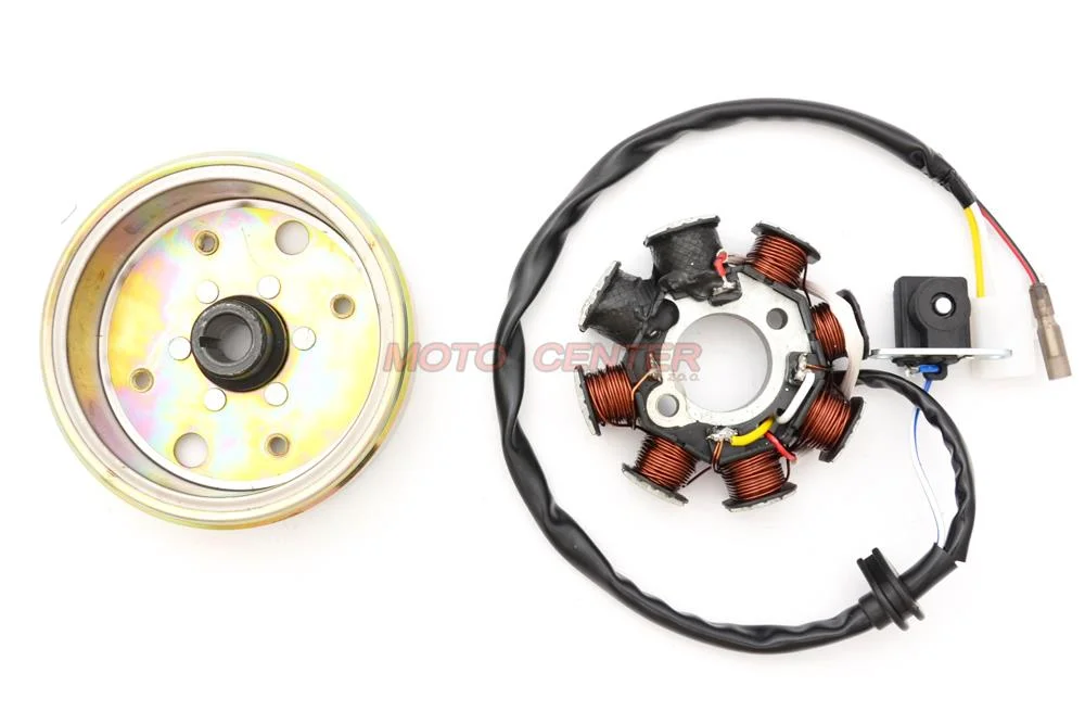 Stator+magneto 8 cewek 4 przewody 50 cm³ skuter 4T 139QMB GY6 (2-PIN+2) — ujęcie 2