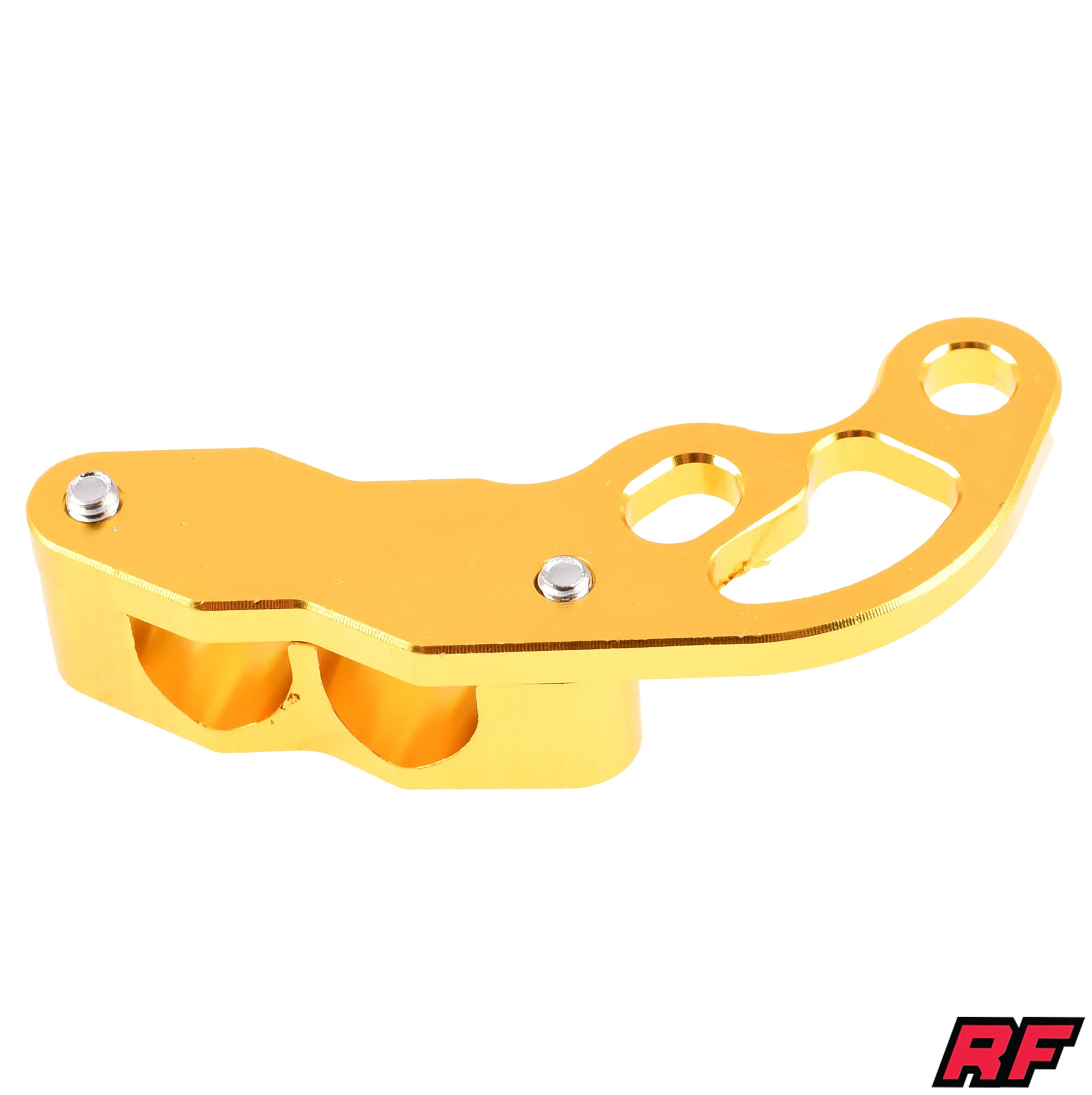 Uchwyt linek / przewodu hamulcowego uniwersalny aluminium CNC anoda złoty V3 Racing Force — ujęcie 2