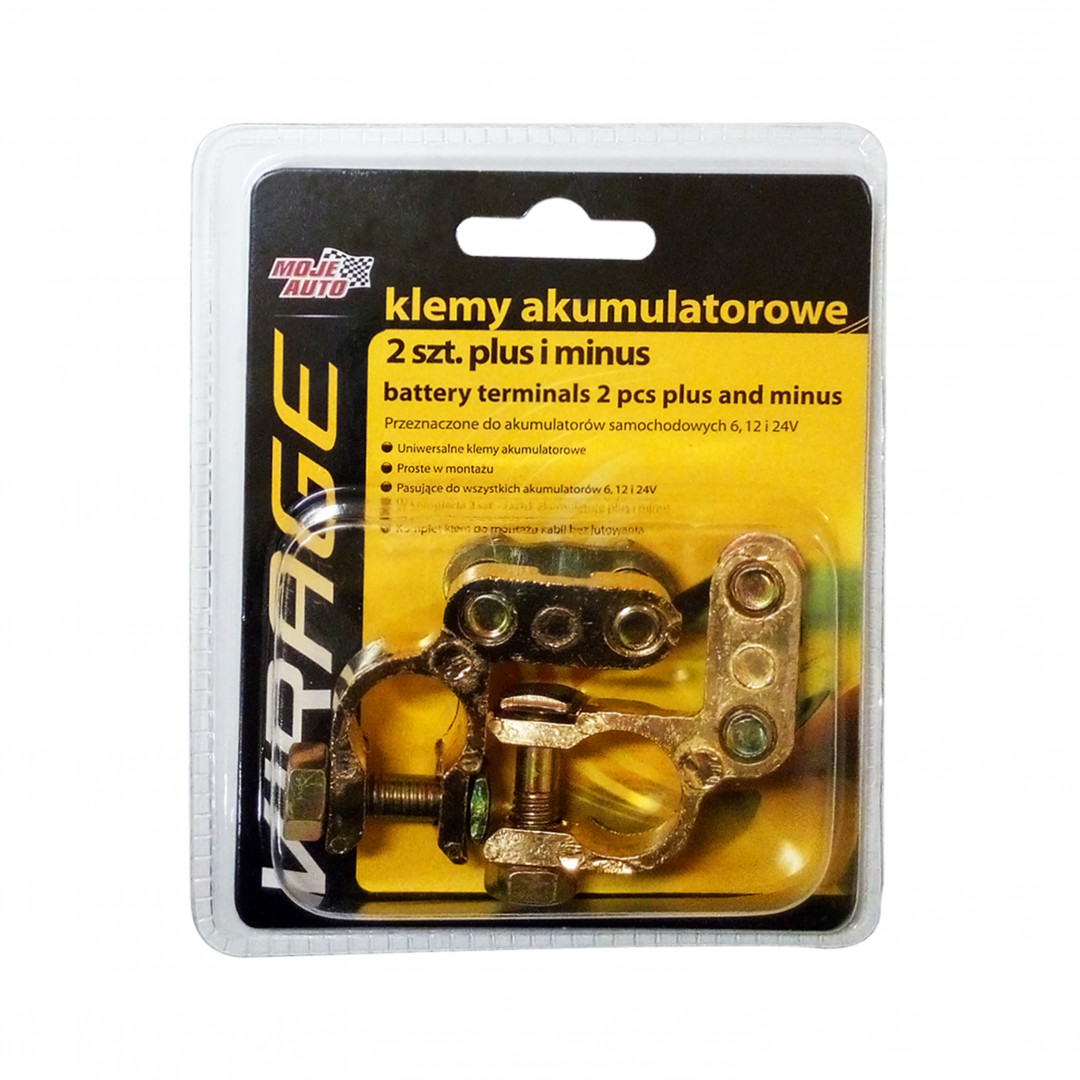 Klemy Akumulatorowe 2 szt. (+ / -) MOJE AUTO 93-017