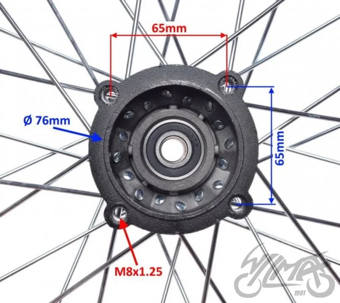 Koło tył 1.85-14 do pit bike Honda CRF50 niebieski — ujęcie 3