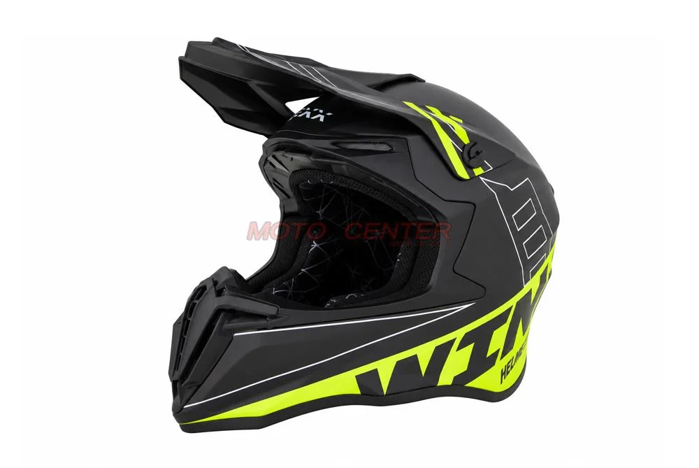 Kask crossowy BLEXX MD-902 czarny/seledyn Matowy rozmiar S Homologacja ECE R22.06 — ujęcie 1