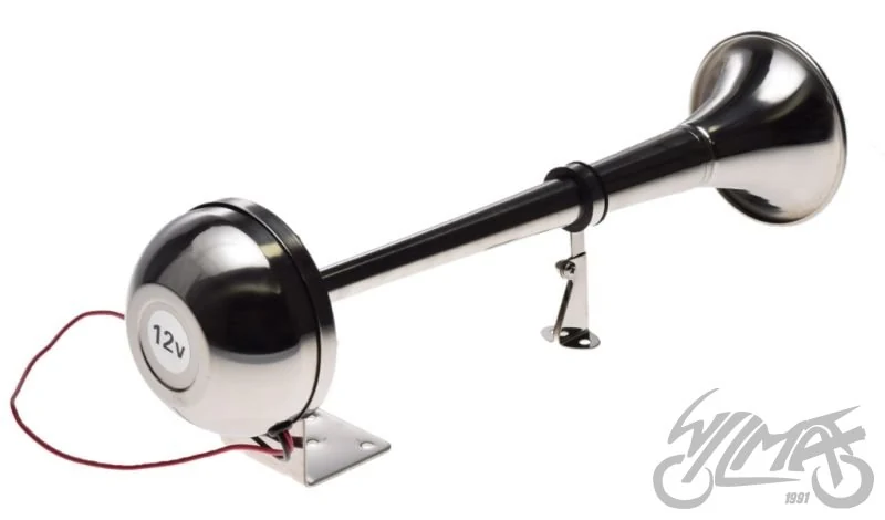 Sygnał dźwiękowy air ze sprężarką tuba metal chrom — ujęcie 2