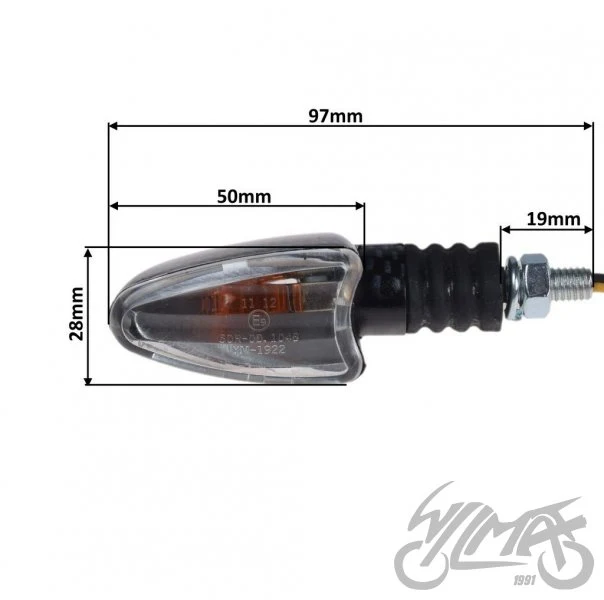 Kierunkowskaz owalny prawy, jasny / carbon — BA9S 12 V 23 W, AL70021PECE — ujęcie 2