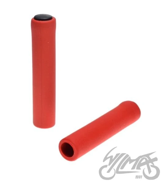 Chwyt kierownicy V-GRIP rowerowy silikon czerwony — ujęcie 2