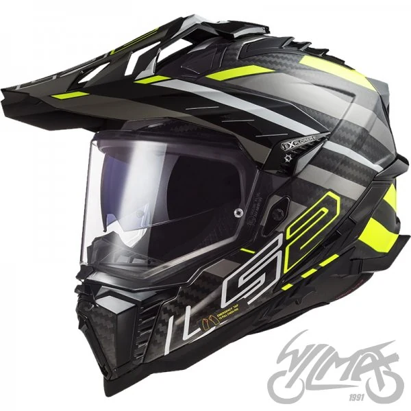 Kask LS2 MX701 Explorer C Edge Black H-V Yel. — rozmiar XXL — ujęcie 1