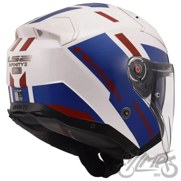 Kask LS2 OF603 infinity II special white blue red — ujęcie 4