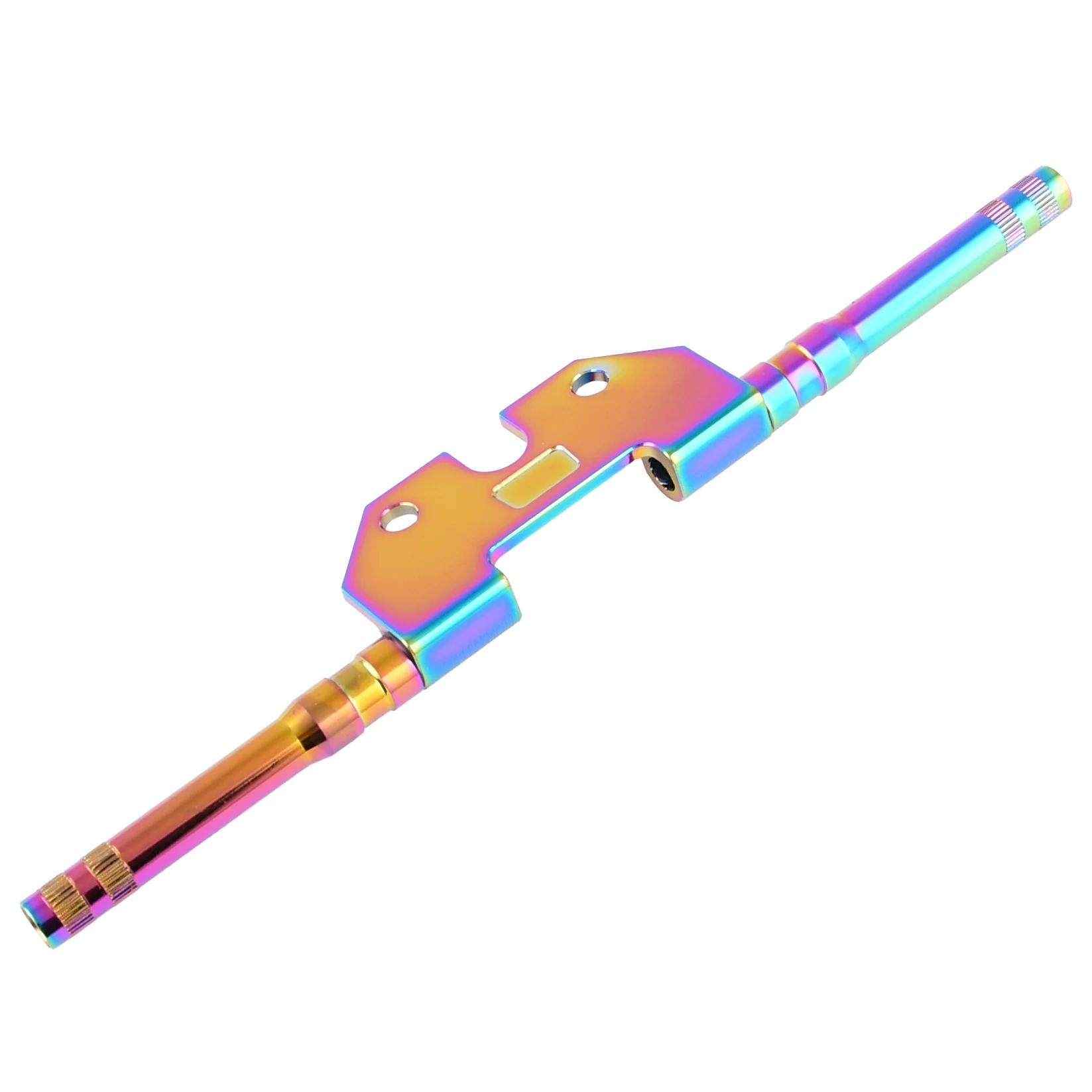 Uchwyt kierunkowskazu Simson tył 10 mm okrągły aluminium CNC rainbow z gwintem M8 Racing Force — ujęcie 2