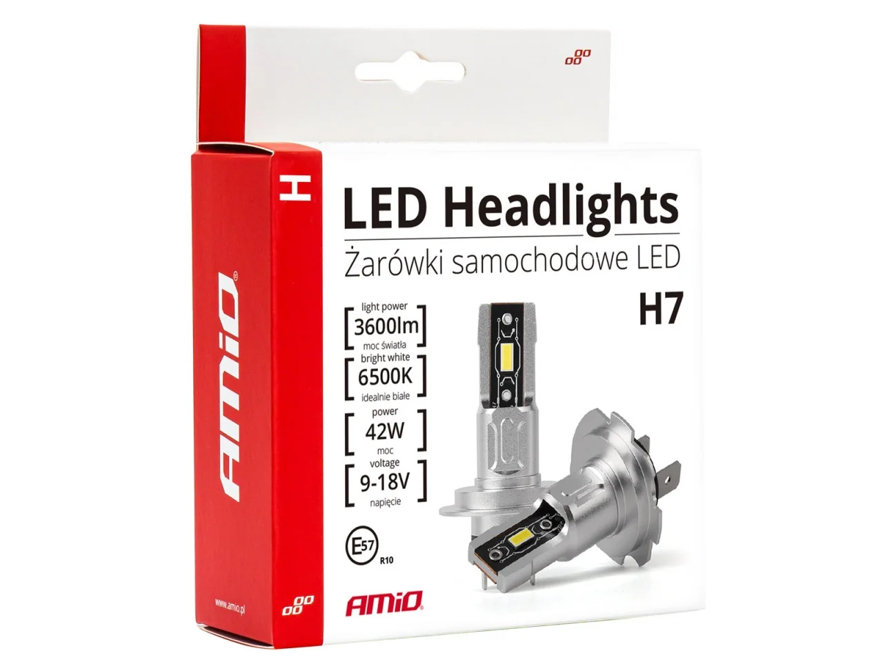 Żarówki samochodowe H7 LED H-mini AMIO — ujęcie 2