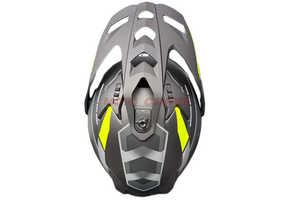 Kask crossowy BLEXX MX318 z szybą i blendą czarny mat/limonka 2XL — ujęcie 3