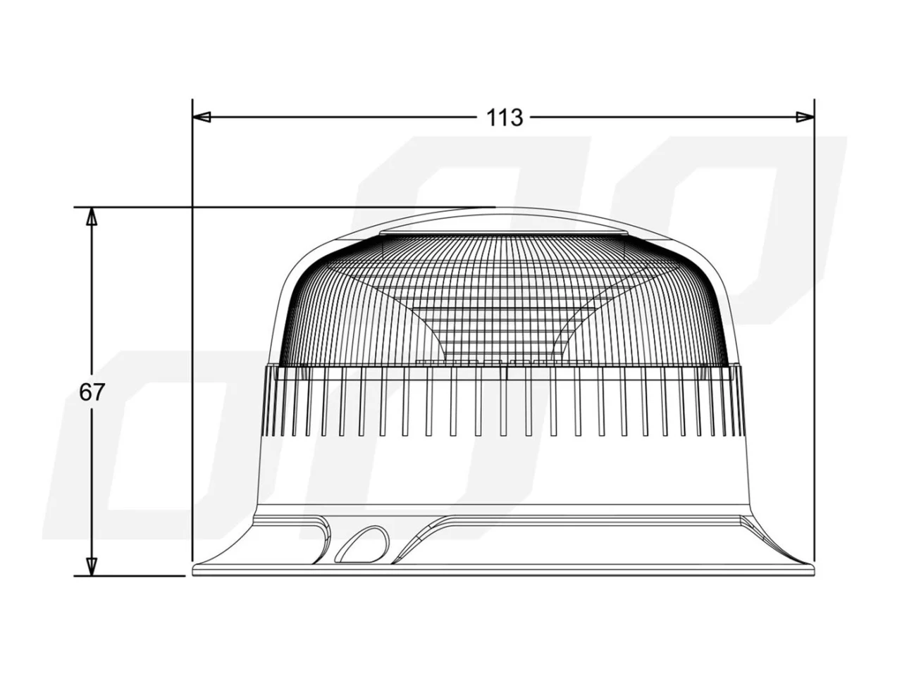 Lampa ostrzegawcza R65 R10 18LED 12/24V IP56 na śruby — ujęcie 4