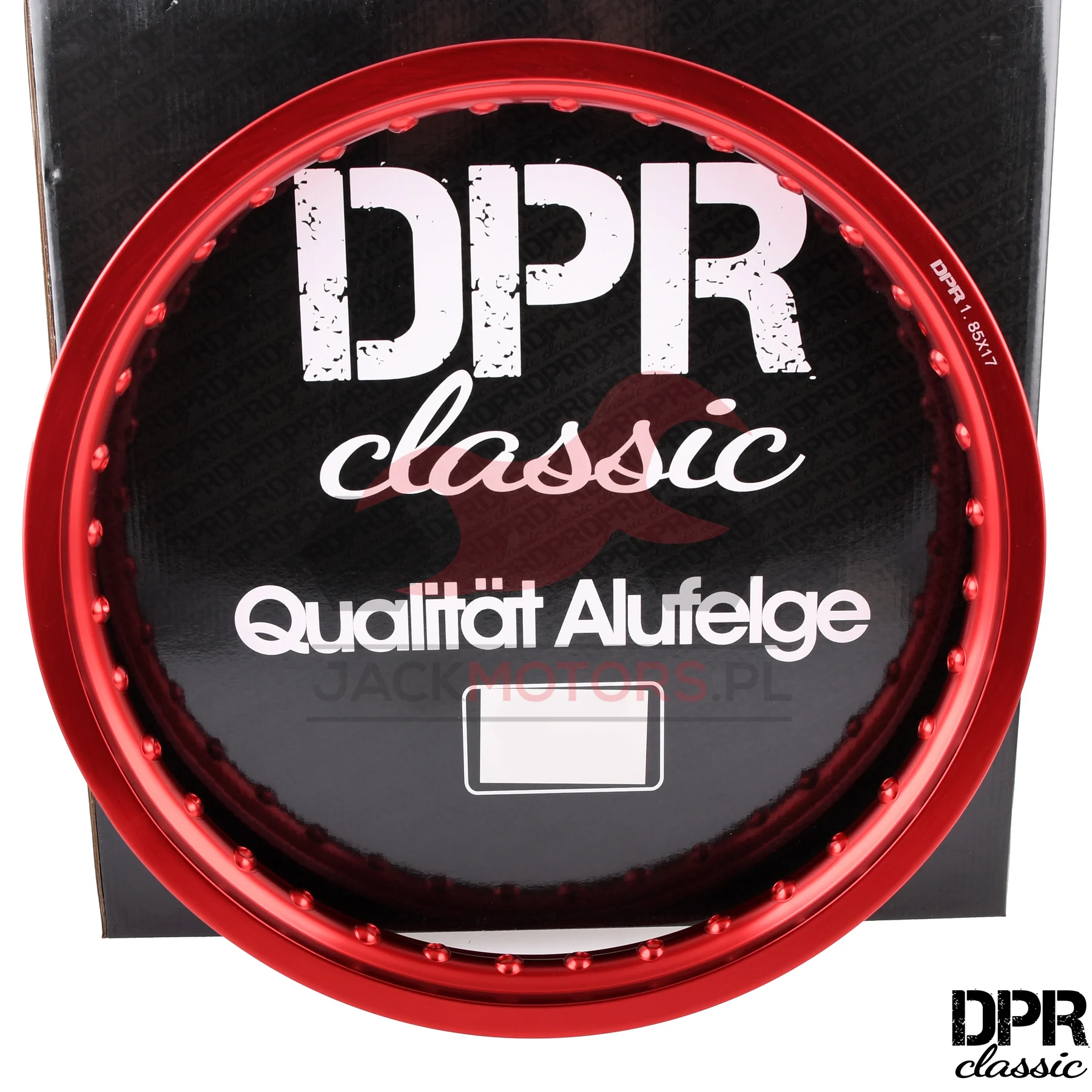 Obręcz koła 1,85 × 17 aluminiowa czerwona DPR Classic — ujęcie 1