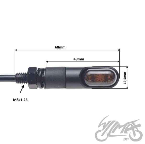 Kierunkowskaz mini LED, czarny — komplet AM1490 — ujęcie 2