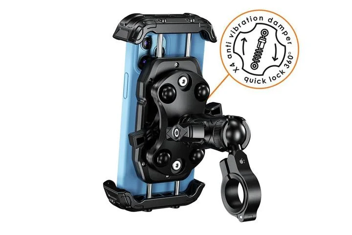 Uchwyt motocyklowy na telefon antywibracyjny Extremestyle R22 — ujęcie 2